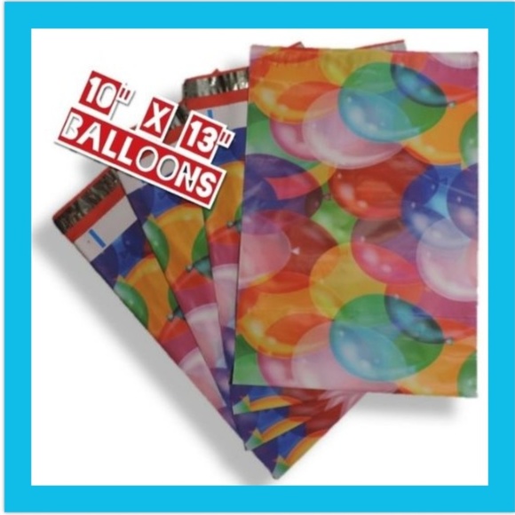 Other - (5) 10" x 13" Balloon Design Poly Mailer Bags